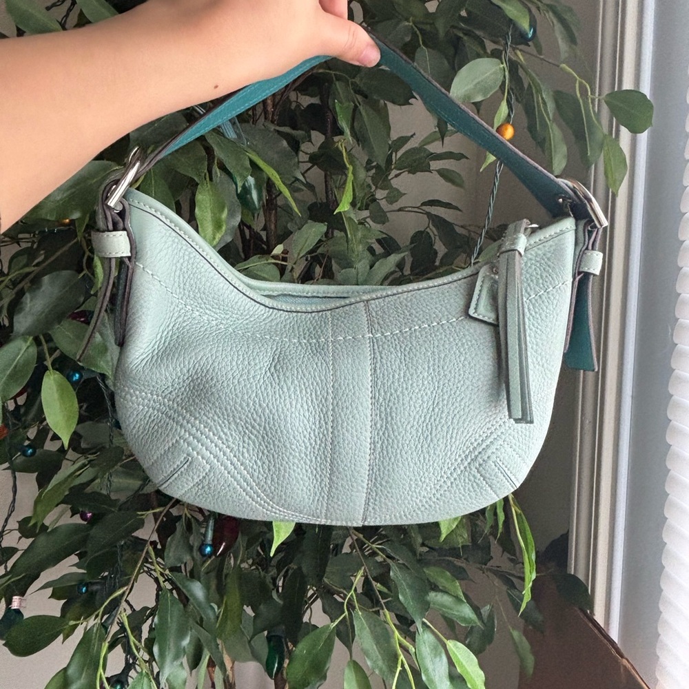 Coach Sky Blue Soho Mini Hobo  Leather Shoulder Bag